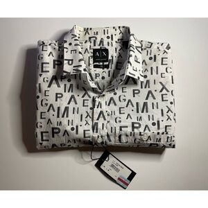 Armani Exchange White & Black Printed Casual Shirt